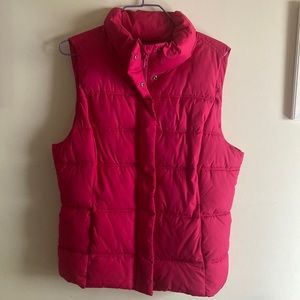 GAP Hot Pink Puffer Vest (Zipper + Buttons)